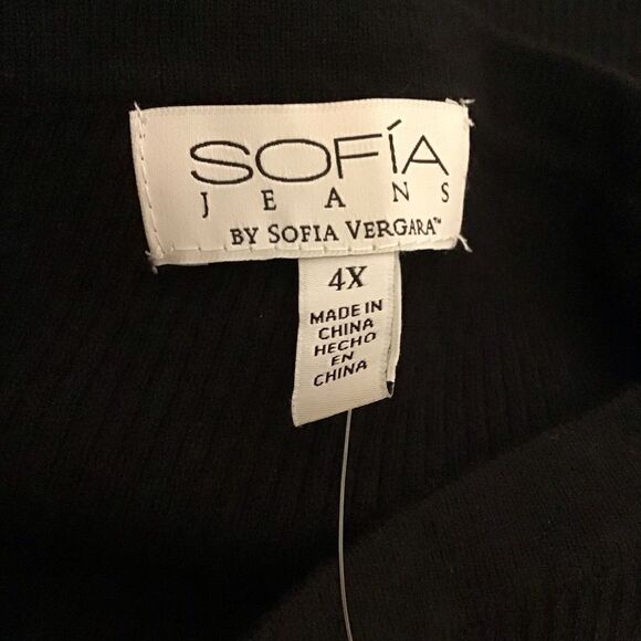 Sofia by Sofia Vergara Black Off Shoulder Pullover Sweater 4X - Picture 10 of 12